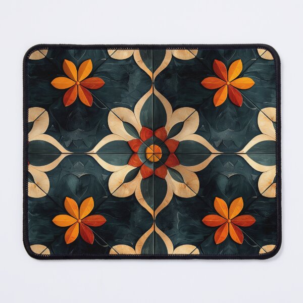 Item preview, Dark Floral Tile designed and sold by KootenayDesigns.