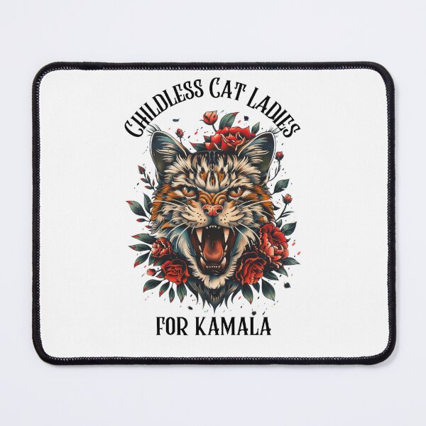 Item preview, Childless Cat Ladies for Kamala, Traditional Tattoo Style, Angry Cat designed and sold by cutesykreations.