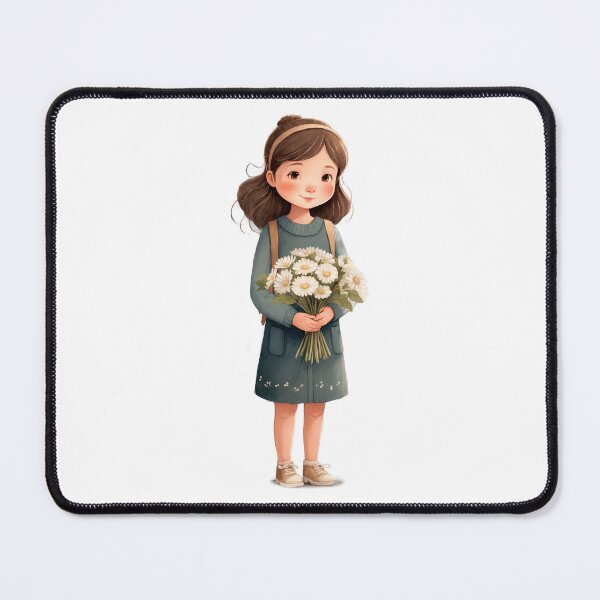Item preview, Cute Watercolor Cottagecore Girl designed and sold by Victoria Riabov.