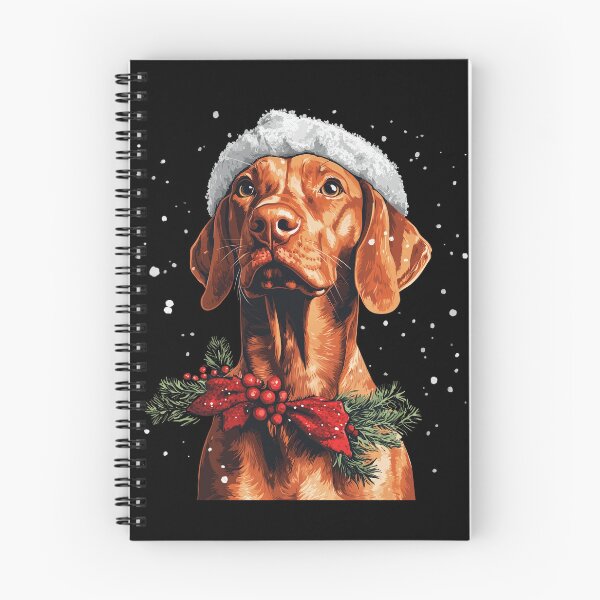 Item preview, Hungarian Vizsla in a Christmas Hat designed and sold by stephenop92.