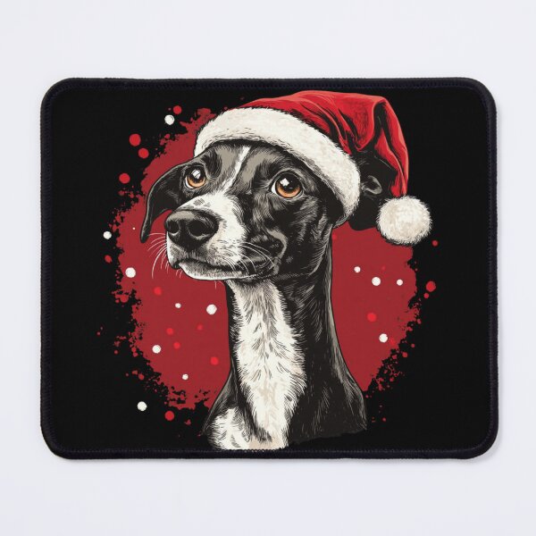 Aperçu de l'œuvre Whippet mignon dans un chapeau de Noël créée et vendue par stephenop92.