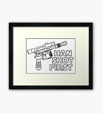 Han Shot First Framed Print