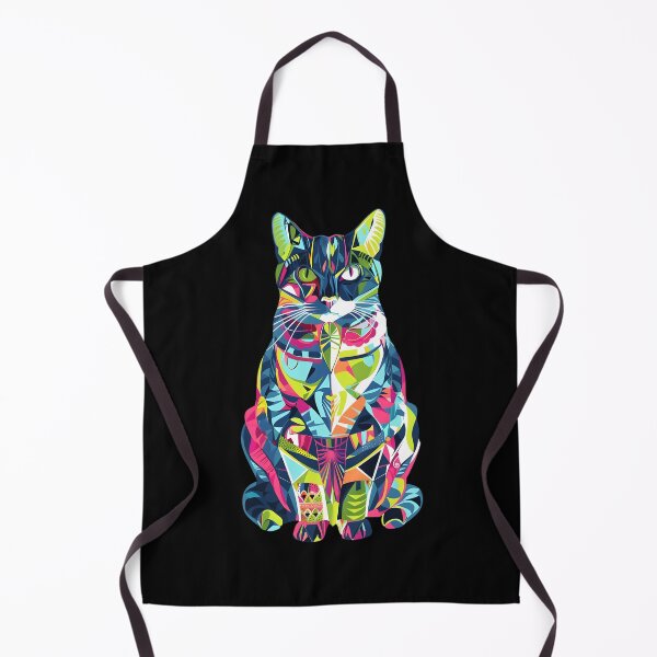 Item preview, vibrant digital cat designed and sold by FamousArtDesign.