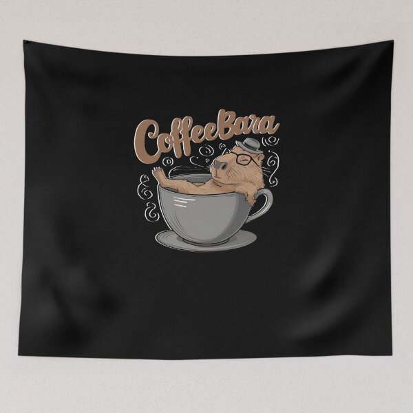 Item preview, Coffeebara Capybara Coffedrinker designed and sold by Printed-Memes.