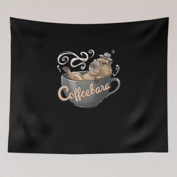 Item preview, Coffeebara Capybara Coffedrinker designed and sold by Printed-Memes.