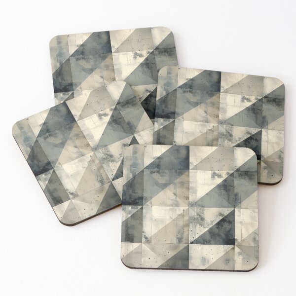 Item preview, Elegant Geometric Beige Triangles designed and sold by KootenayDesigns.