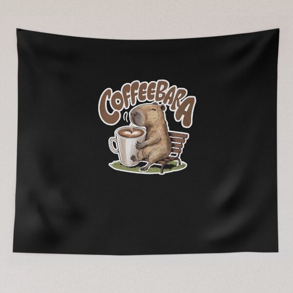 Item preview, Coffeebara Capybara Coffedrinker designed and sold by Printed-Memes.
