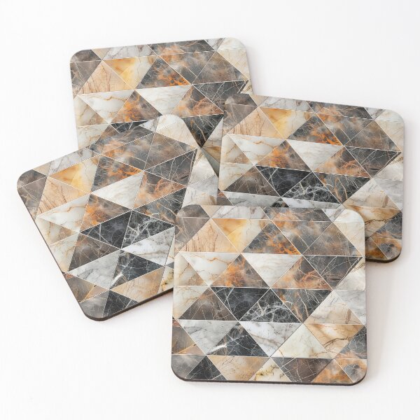 Item preview, Emperador Marble Geometric designed and sold by KootenayDesigns.