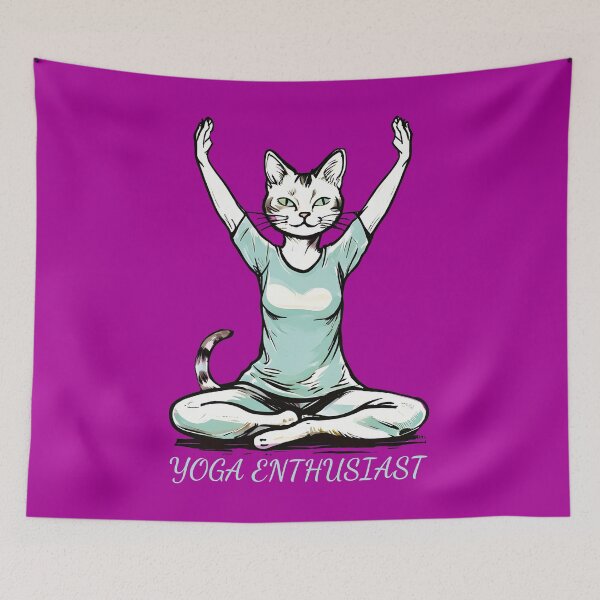 Item preview, Funny Yoga Cat T-Shirt for Yoga Enthusiasts | Cute Yoga Pose Cat Shirt | Perfect Gift for Cat Lovers and Yoga Fans | Humorous Yoga Apparel | Comfortable Yoga Clothing for Women and Men designed and sold by al21ex.