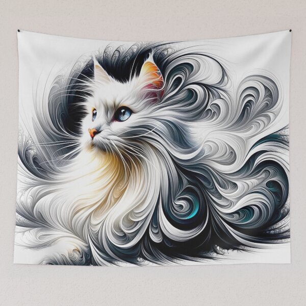 Item preview, Turkish Angora – Flowing Beauty in the Fur designed and sold by LegademaArt.
