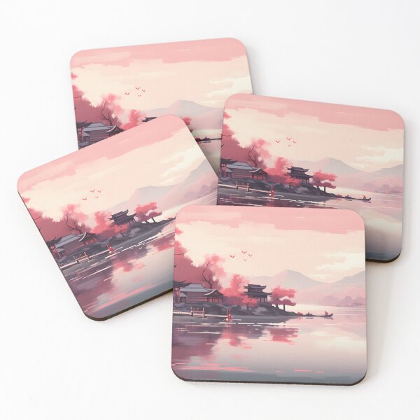 Item preview, Anime temple, cherry blossom designed and sold by GreenInkXpress.