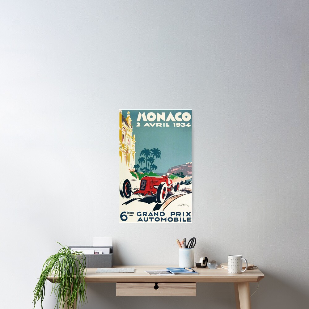 Poster Vintage Course Auto Tripoli 1930 40x60cm Reproduction Haute Qualité