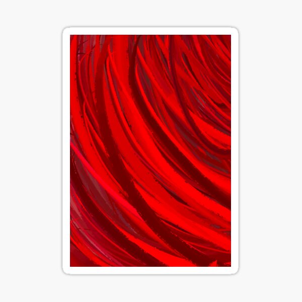 Brush Strokes Like Red Frosting Sticker