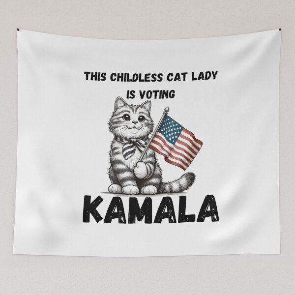 Item preview, This Childless Cat Lady is voting KAMALA designed and sold by MerchMagia.