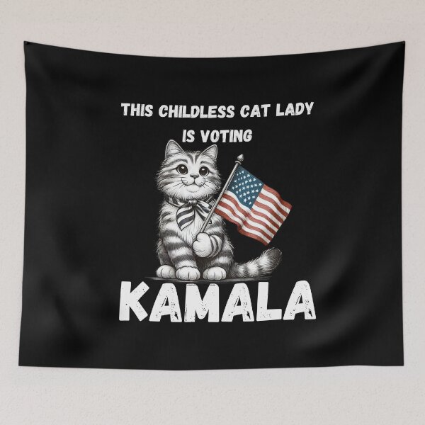 Item preview, This Childless Cat Lady is voting KAMALA designed and sold by MerchMagia.
