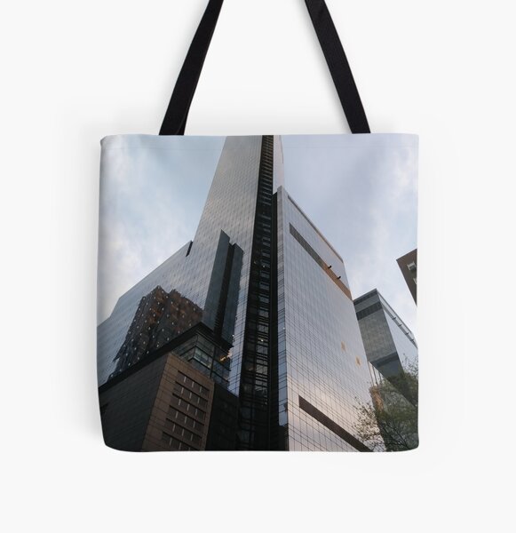 #Chambers, #Happiness, #Building, #Skyscraper, #NewYork, #Manhattan, #Street, #Pedestrians, #Cars, #Towers, #morning, #trees, #subway, #station, #Spring, #flowers, #Brooklyn  All Over Print Tote Bag