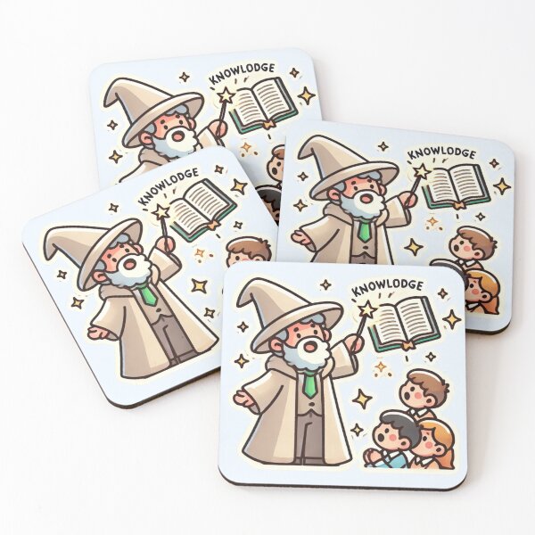 Item preview, Wizard of Knowledge – Enchanting Learning Cartoon designed and sold by Design Delinquent.