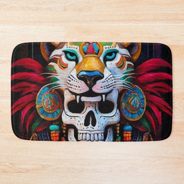 Item preview, Aztec Warrior Skull designed and sold by MatrixTattoo.