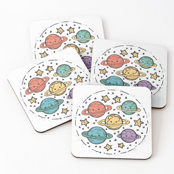 Item preview, A child's fantasy drawing of space - planets and stars designed and sold by PaullCreations.