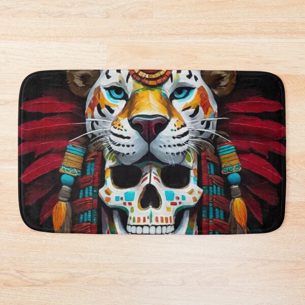 Item preview, Aztec Warrior Skull designed and sold by MatrixTattoo.