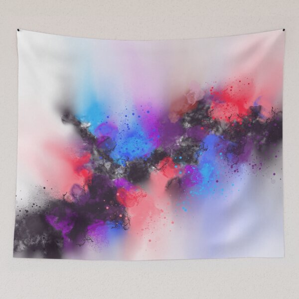 Item preview, Iris - Purple Blue Coral Red Black Abstract designed and sold by Joey Santiago.