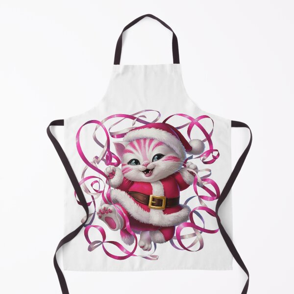 Item preview, Christmas Kitty With Pink Ribbon | White designed and sold by PinkGoddessLove.