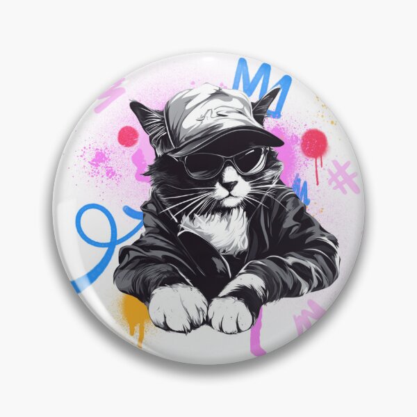 Item preview, Hip Hop Graffiti Cat - Spray-Paint Paws - Urban Street Art Design designed and sold by zwrohn.