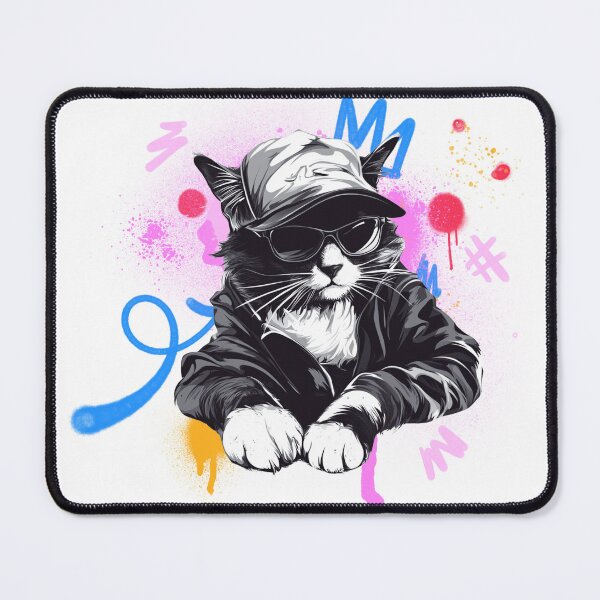 Item preview, Hip Hop Graffiti Cat - Spray-Paint Paws - Urban Street Art Design designed and sold by zwrohn.