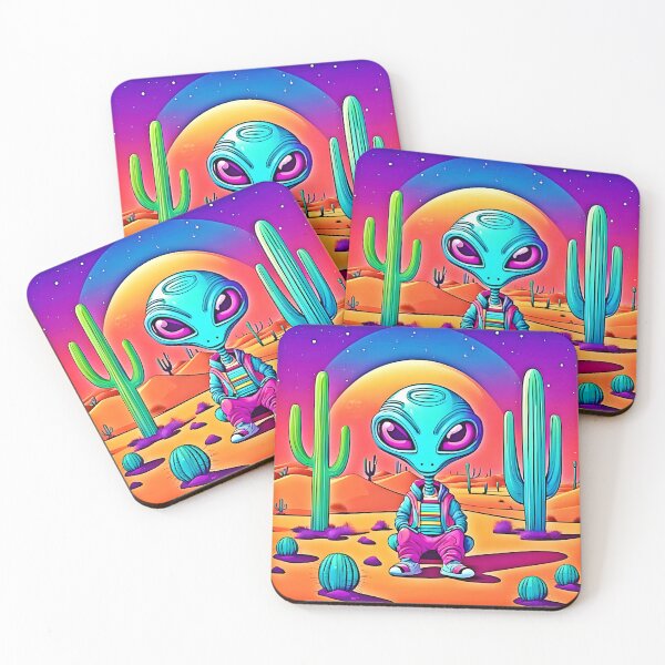 Artikelvorschau, Chillen in der Wüste – Alien-Kunst entworfen und verkauft von Health And Fitness Posts e-Store.