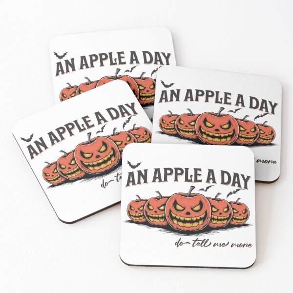 Item preview, Funny Halloween design "An apple a day" designed and sold by VariousGoodies.