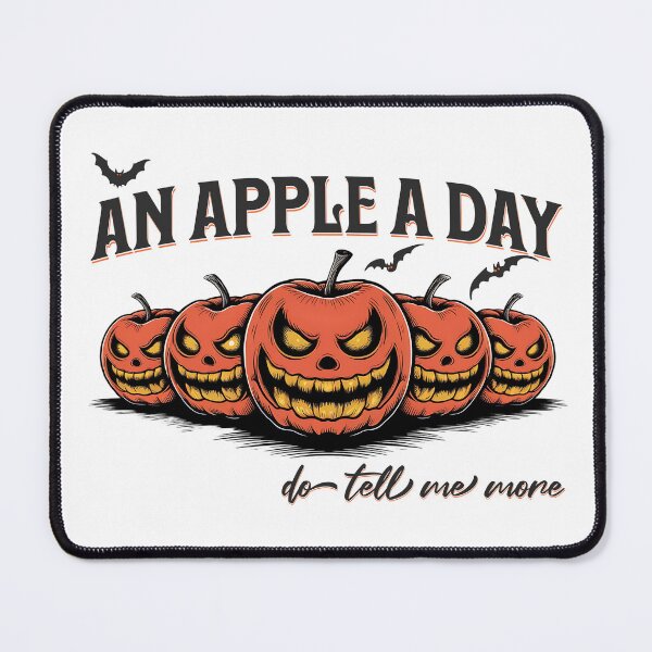 Item preview, Funny Halloween design "An apple a day" designed and sold by VariousGoodies.