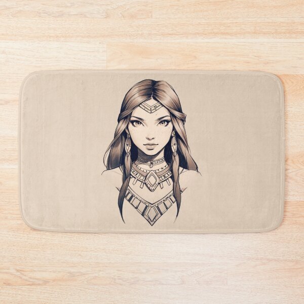 Item preview, Native American Indian Woman designed and sold by ArtCraftLab.