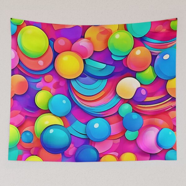 Item preview, Rainbow Bubble Blast Artwork designed and sold by Health And Fitness Posts e-Store.
