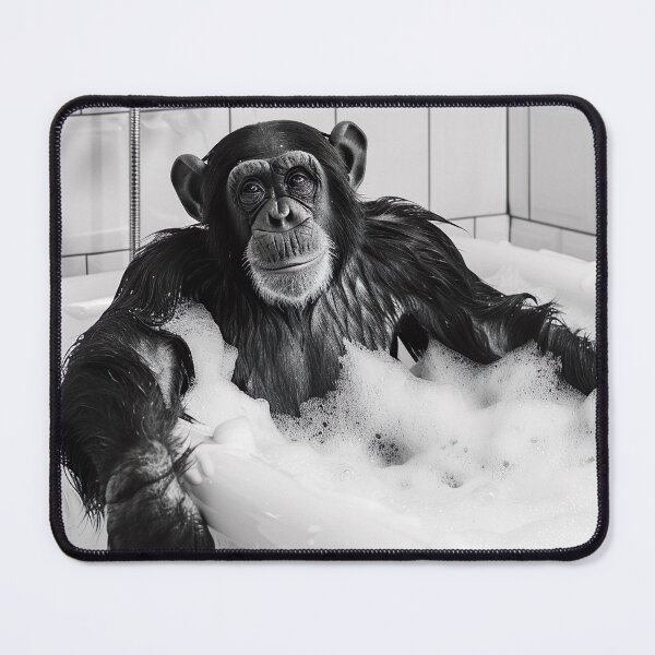 Artikelvorschau, Affe beim Baden, Lustiges Vintage Tierfoto entworfen und verkauft von CheekyAnimalz.