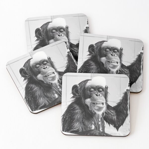 Item preview, Monkey Taking a Bath, Funny Vintage Animal Photo designed and sold by CheekyAnimalz.