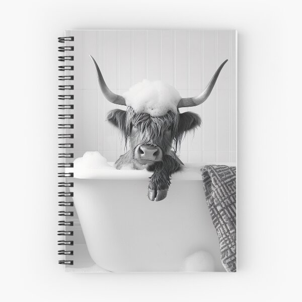 Item preview, Highland Cow Taking a Bath, Funny Vintage Animal Photo designed and sold by CheekyAnimalz.