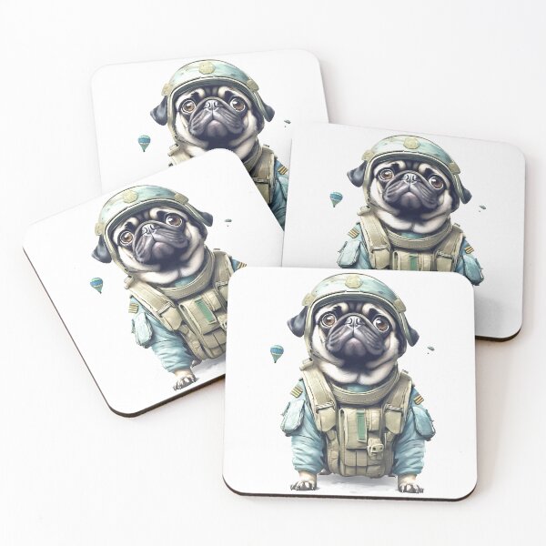 Item preview, Paratrooper Pug designed and sold by MystAvalon.