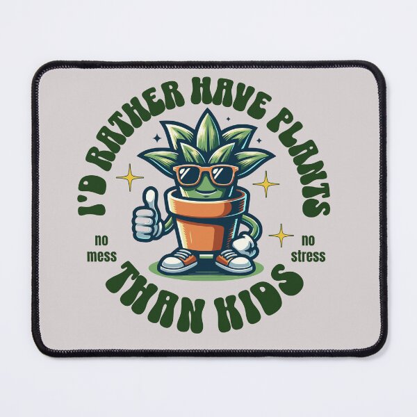 Item preview, I'd rather have plants than kids. Sarcastic / cynical plant tshirt designed and sold by Shelmodine79.