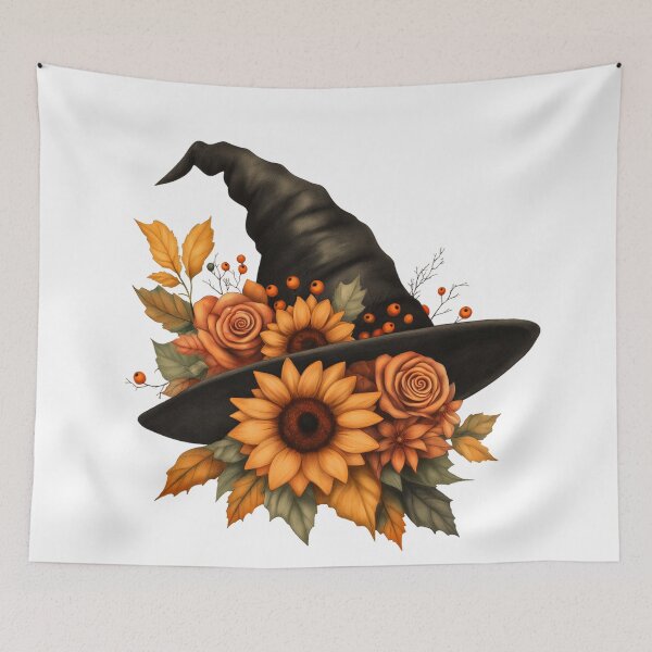 Item preview, Witch hat with Sunflower designed and sold by DigiHouse.