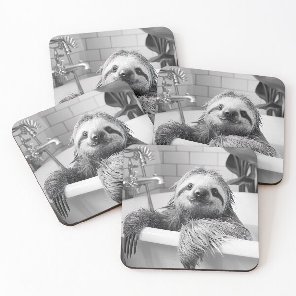 Item preview, Sloth Taking a Bath, Funny Vintage Animal Photo designed and sold by CheekyAnimalz.