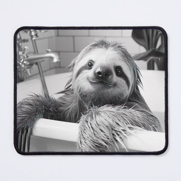 Item preview, Sloth Taking a Bath, Funny Vintage Animal Photo designed and sold by CheekyAnimalz.