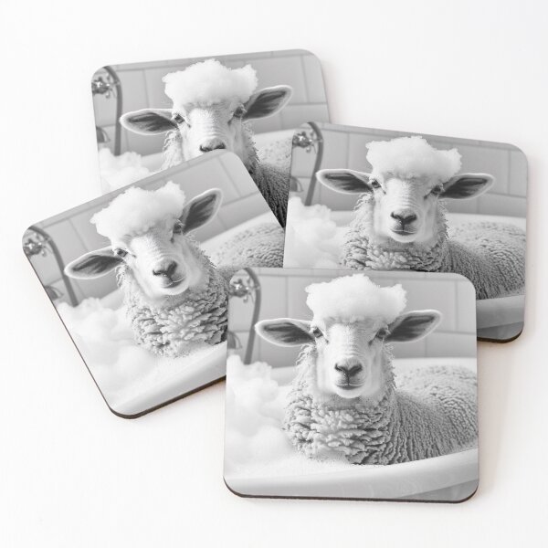 Item preview, Sheep Taking a Bath, Funny Vintage Animal Photo designed and sold by CheekyAnimalz.