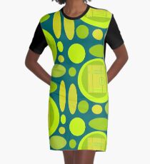 Ediemagic Lime & Teal 2 Graphic T-Shirt Dress