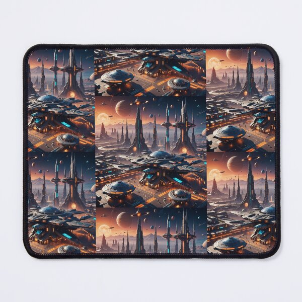 Item preview,  Retro Futuristic Spaceport designed and sold by koreatvtea.