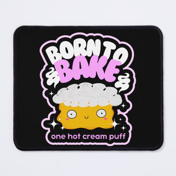 Item preview, Cute Kawaii Cream Puff Hot Baker designed and sold by Renata Illustrata.