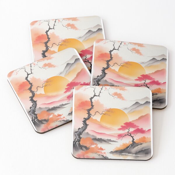 Item preview, Golden Dawn with Vibrant Trees and River designed and sold by SparroCreative.