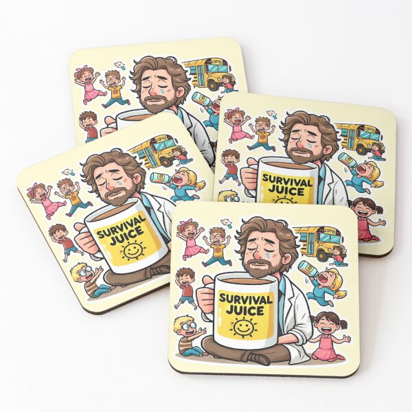 Item preview, Survival Juice – Teacher's Morning Coffee Cartoon designed and sold by Design Delinquent.