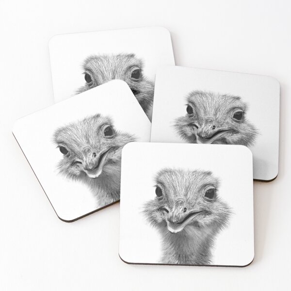 Item preview, Ostrich face in black and white designed and sold by CryptoLadyGabi.