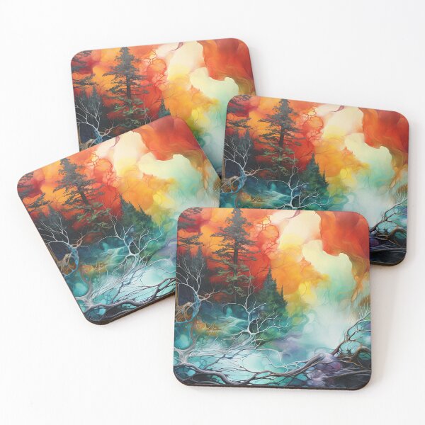 Item preview, Colorful abstract landscape art - Digital painting designed and sold by TheArtistOf2022.
