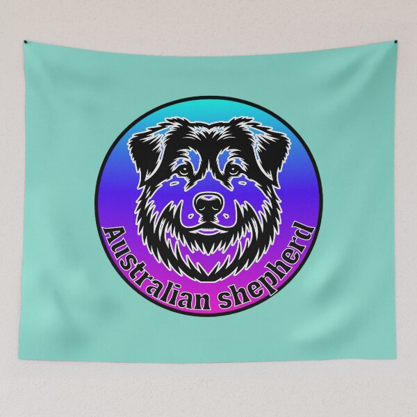 Item preview, Vibrant Australian Shepherd Art designed and sold by SportyAndArtful.